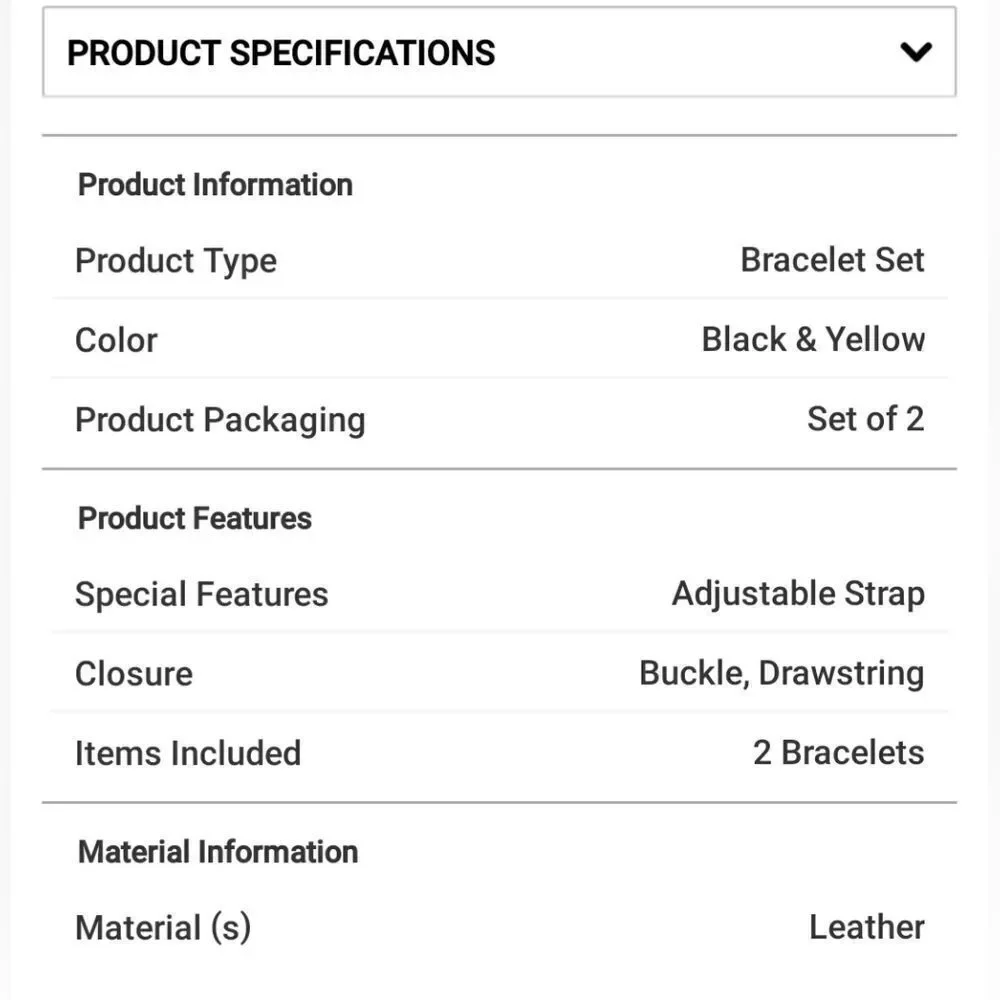 Black Genuine Leather and Dualtone Adjustable Bracelets - Picture 11 of 16